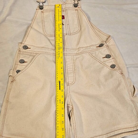 Dickies Overall Shorts Women’s Size M Beige Denim Jean Material - Picture 6 of 12